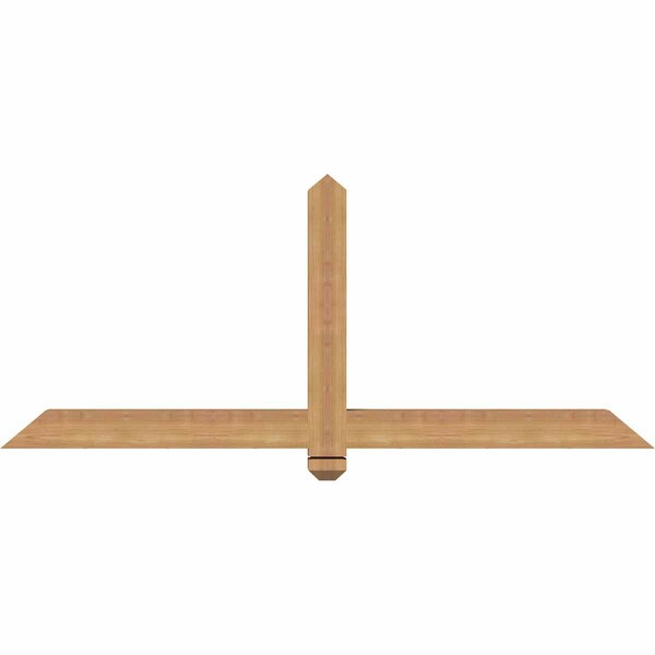 Ekena Millwork Eugene Smooth Timber Gable Bracket, Western Red Cedar, 60"W x 25"H x 3 1/2"D x 3 1/2"F, 10/12 Pitch GBW060X25X0404EUG00SWR - main